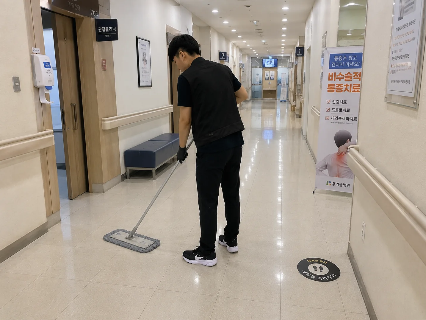 길동사거리 병원청소 현장 사진 6