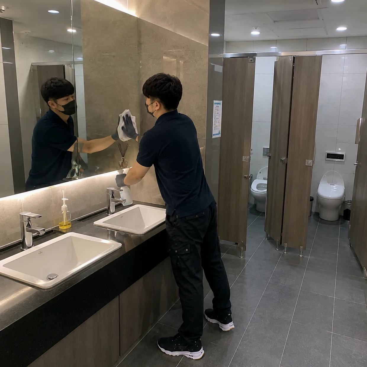 청소 작업 사진 예시