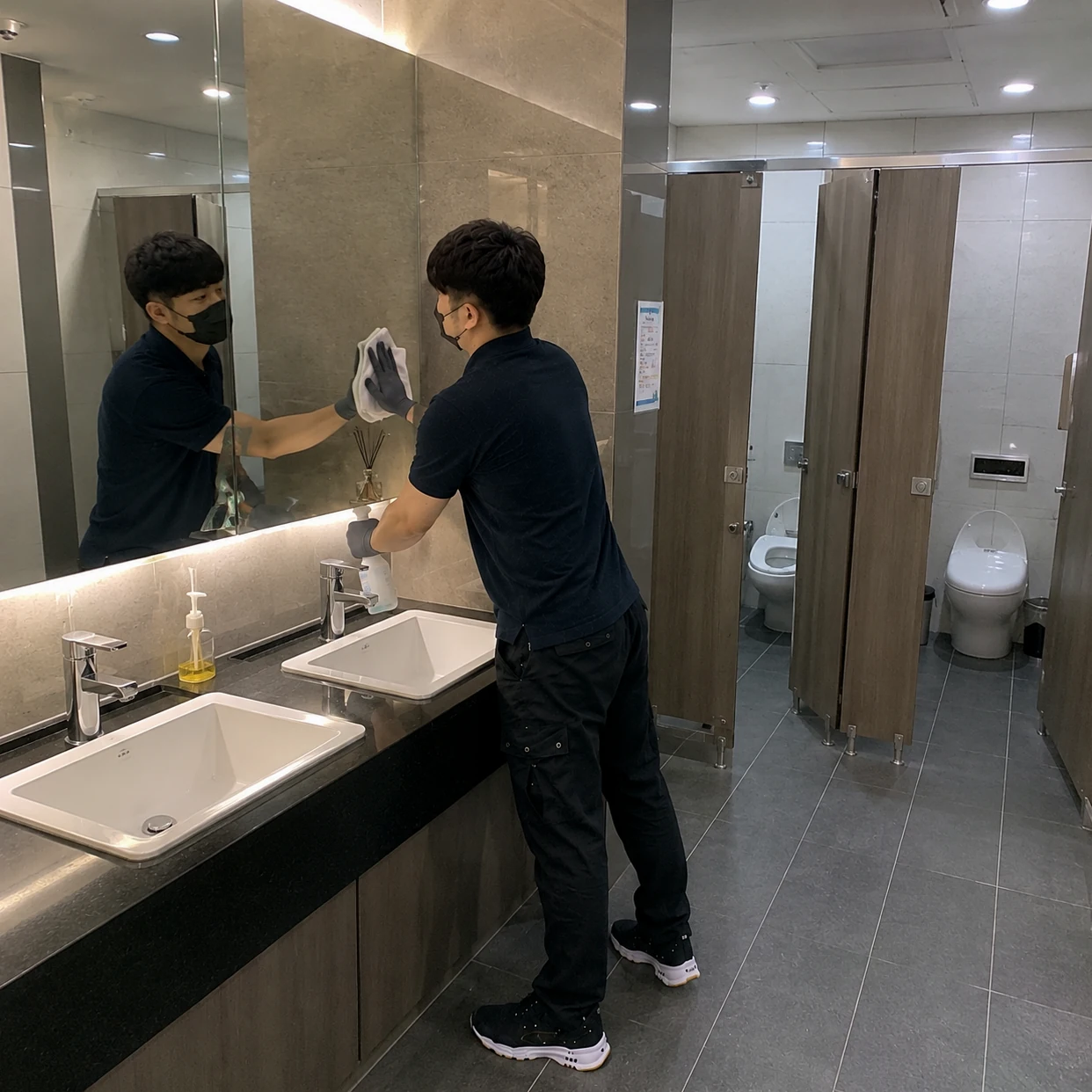 청소 작업 사진 예시
