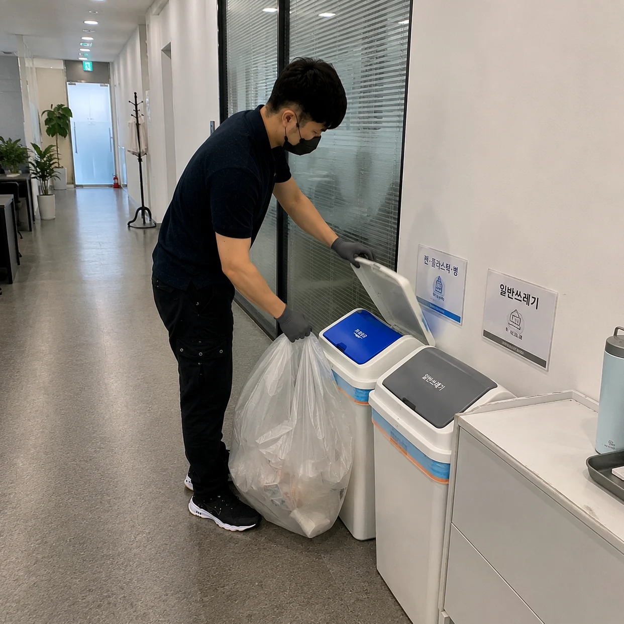 청소 작업 사진 예시