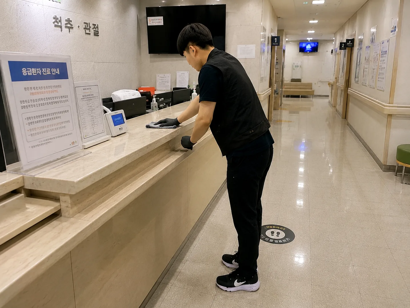 성내동 카페거리 병원청소 현장 사진 2