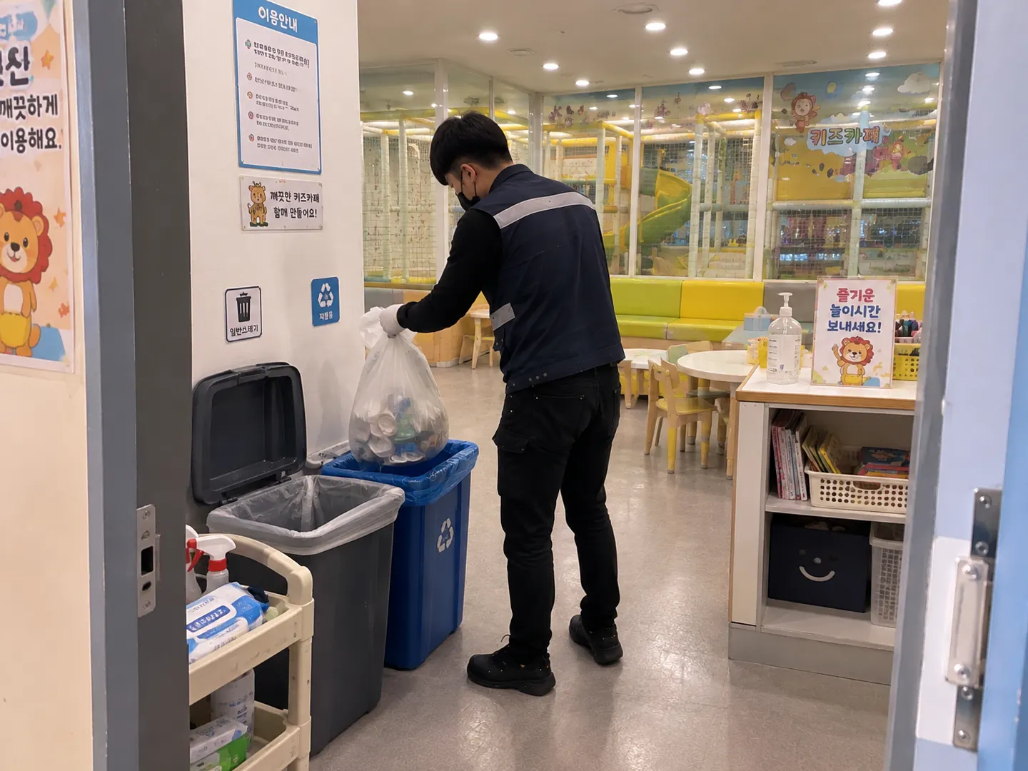 청소 작업 현장 사진